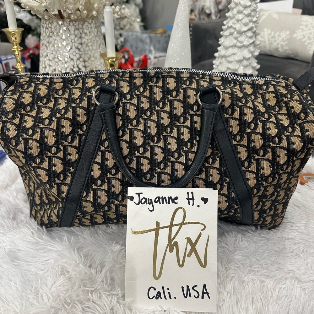 Dior Black and Tan Travel Bag